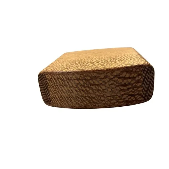 Handmade Wooden Purse Small Box Bag Rubber Handle Artisan Unique Used - Picture 5 of 16